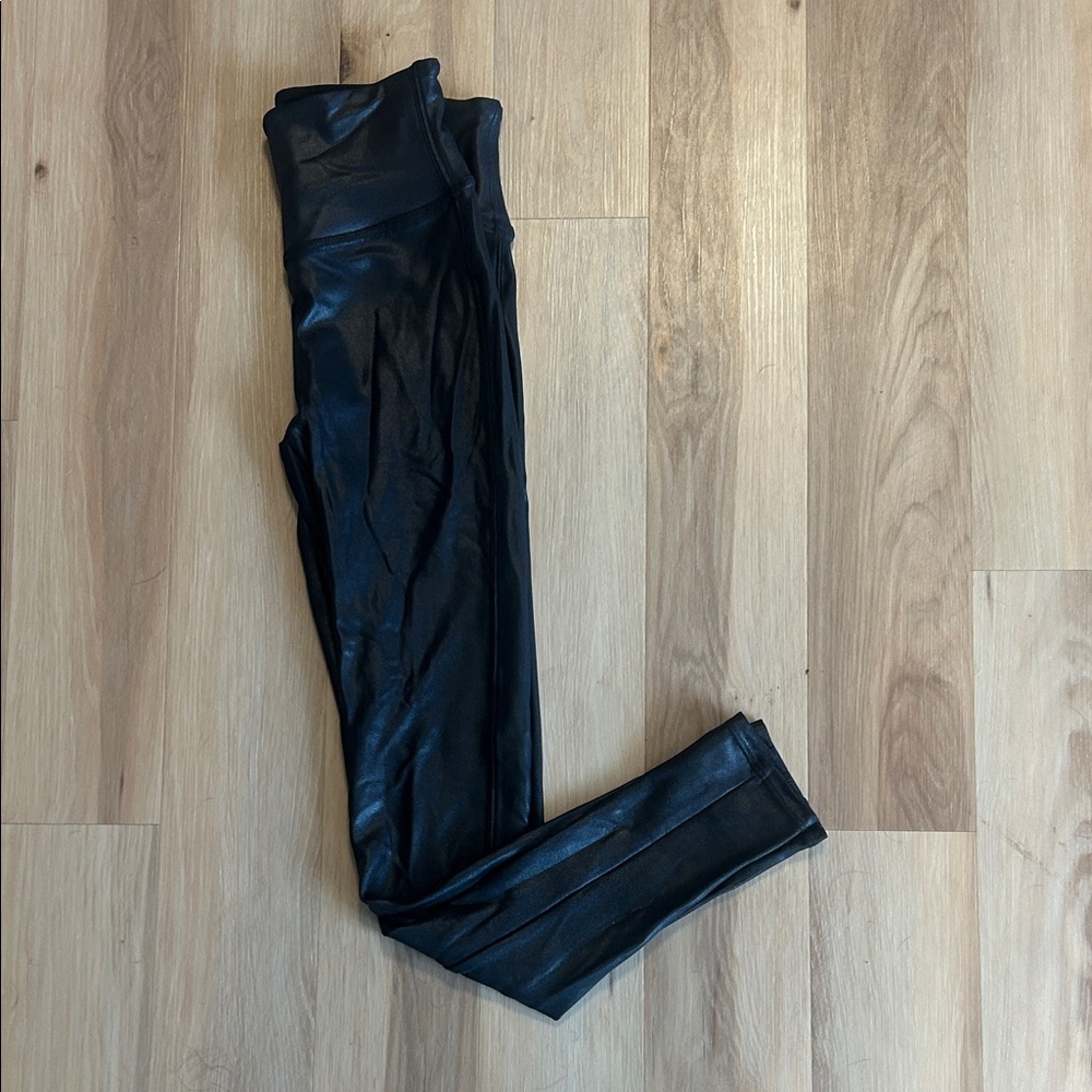 SPANX Black Leather Leggings